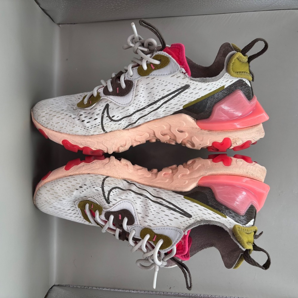 Nike React Vision DMSX Summit White Pink Womens Running Shoes CI7523102 Size 8.5 - Picture 5 of 7